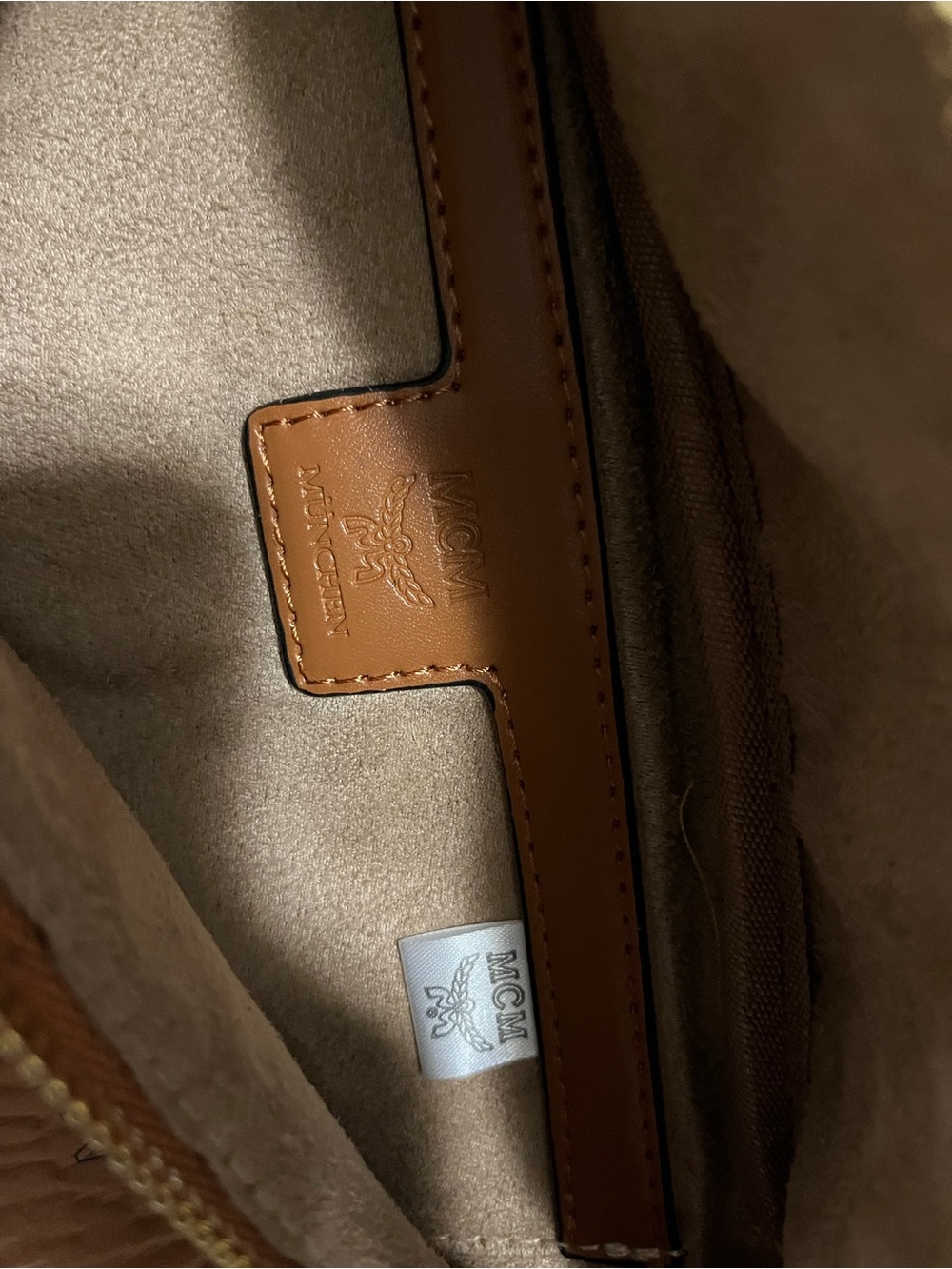 MCM Cognac Belt Bag with Black Accents - Picture 3 of 3